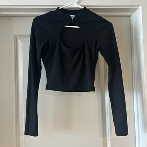 COPY - Princess Polly Black Crop Cut Out Too